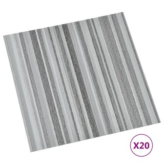 Vloerplanken 20 st zelfklevend 1,86 m&sup2; PVC lichtgrijs 2