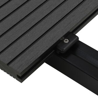 Terrasplanken met accessoires 10 m&sup2; 2,2 m massief HKC zwart 5