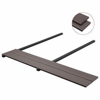 Terrasplanken met accessoires 16 m&sup2; 2,2 m HKC donkerbruin 3