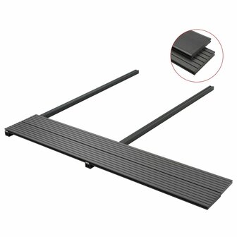 Terrasplanken met accessoires 10 m&sup2; 4 m massief HKC grijs 3