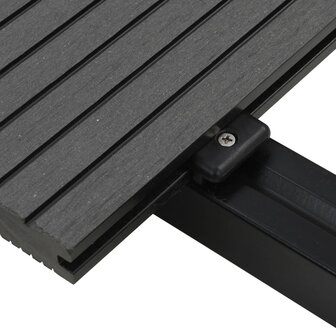 Terrasplanken met accessoires 10 m&sup2; 4 m massief HKC grijs 5