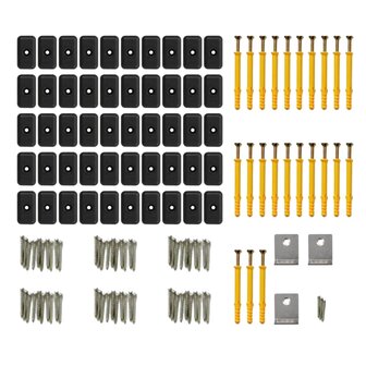 Terrasplanken met accessoires 10 m&sup2; 4 m massief HKC grijs 9