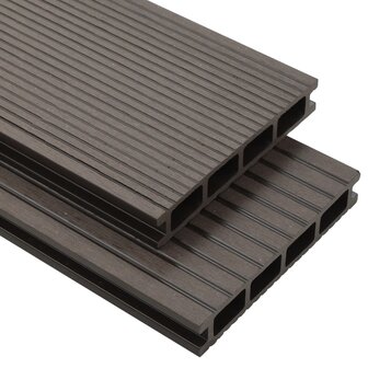 Terrasplanken HKC met accessoires 15 m&sup2; 4 m donkerbruin  1
