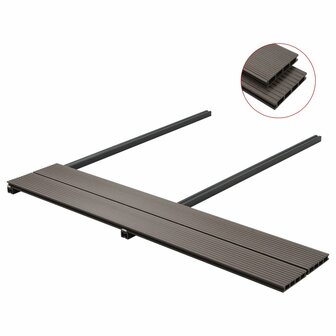 Terrasplanken HKC met accessoires 15 m&sup2; 4 m donkerbruin  3
