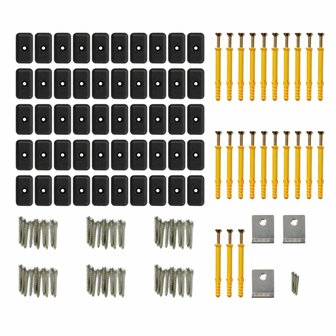 Terrasplanken HKC met accessoires 15 m&sup2; 4 m donkerbruin  9