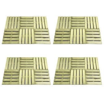 24 st Terrastegels 50x50 cm hout groen 1