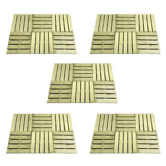 30 st Terrastegels 50x50 cm hout groen 1