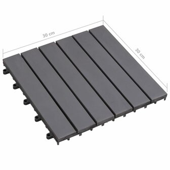 Terrastegels 20 st 30x30 cm massief acaciahout greywash 8