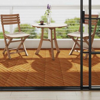 Terrastegels 10 st 30x30 cm massief acaciahout 1