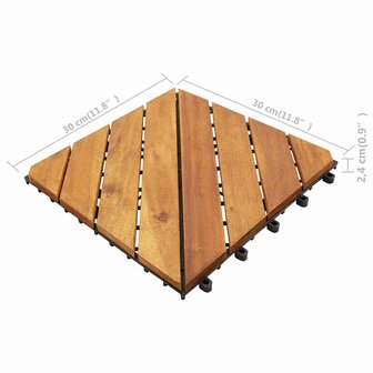 Terrastegels 10 st 30x30 cm massief acaciahout 8
