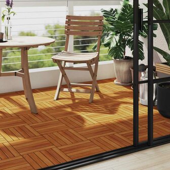 Terrastegels acaciahout 30 x 30 cm verticaal patroon (10 stuks)  3