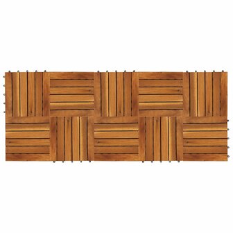 Terrastegels acaciahout 30 x 30 cm verticaal patroon (10 stuks)  4