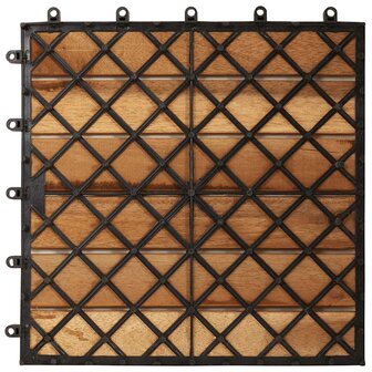 Terrastegels acaciahout 30 x 30 cm verticaal patroon (10 stuks)  8