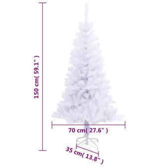 Kunstkerstboom met standaard 380 takken 150 cm 7