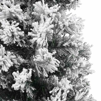 Kunstkerstboom met sneeuw smal 240 cm PVC groen 5