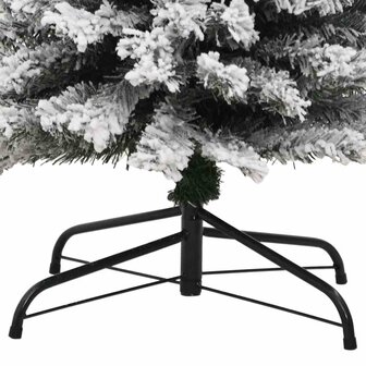 Kunstkerstboom met sneeuw smal 240 cm PVC groen 6