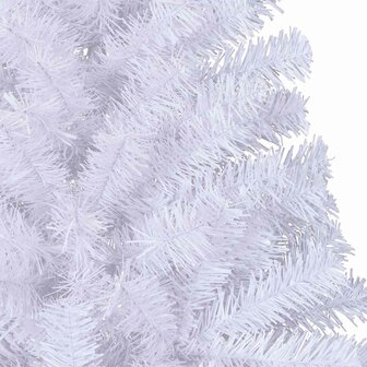 Kunstkerstboom met standaard half 180 cm PVC wit 7