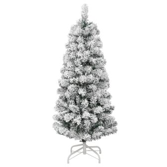 Kunstkerstboom met scharnieren en sneeuw 120 cm 2