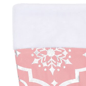Kerstboomrok luxe met sok 150 cm stof roze 7