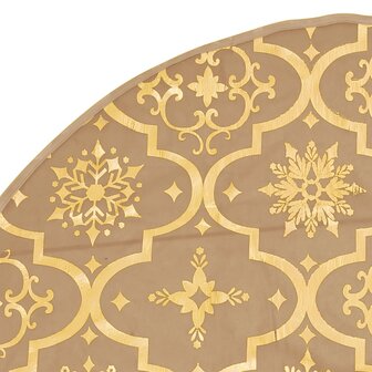 Kerstboomrok luxe met sok 150 cm stof geel 6