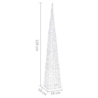 Lichtkegel decoratief LED 120 cm acryl koudwit 9