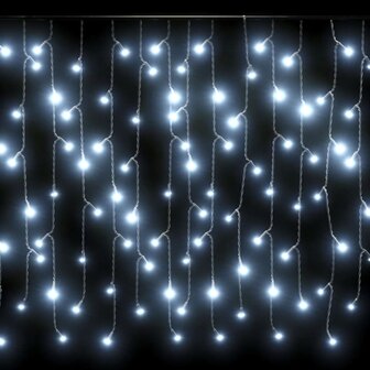 Lichtgordijn met 400 LED&amp;apos;s en 8 functies 10 m koudwit 4