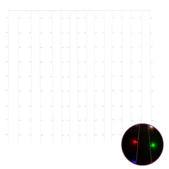 Lichtsnoergordijn met 300 LED&amp;apos;s en 8 functies 3x3 m meerkleurig 2