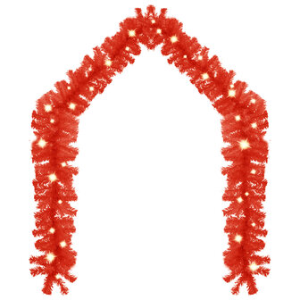 Kerstslinger met LED-lampjes 5 m rood 2