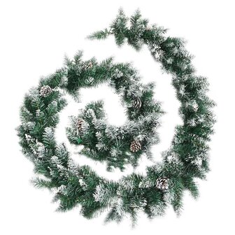 Kerstslinger met LED-lampjes 2,7 m PVC groen 3