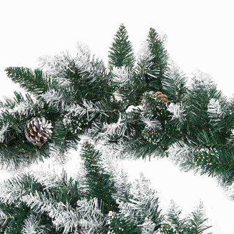 Kerstslinger met LED-lampjes 2,7 m PVC groen 6