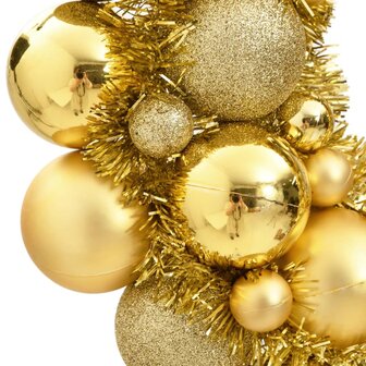 Kerstkrans 45 cm polystyreen goudkleurig 3