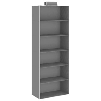 Kledingorganisers hangend 2 st met 6 schappen stof 2