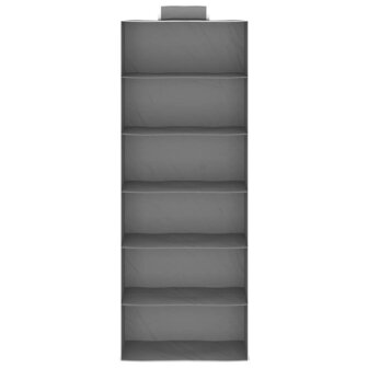 Kledingorganisers hangend 2 st met 6 schappen stof 4