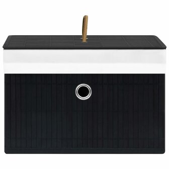 Opbergboxen 4 st bamboe zwart 5
