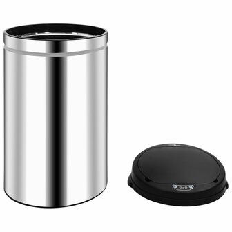 Prullenbak met automatische sensor 40 L roestvrij staal 4