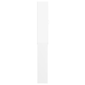 Wasmachinekast 64x25,5x190 cm wit 4