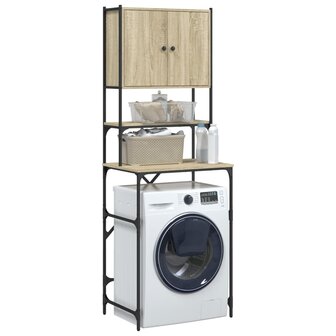 Wasmachinekast 68x48,5x194 cm sonoma eikenkleurig 5