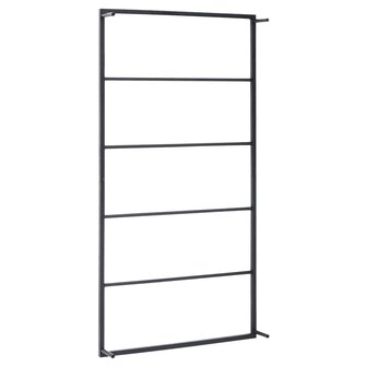 Handdoekenrek 60x10x116 cm staal zwart 4