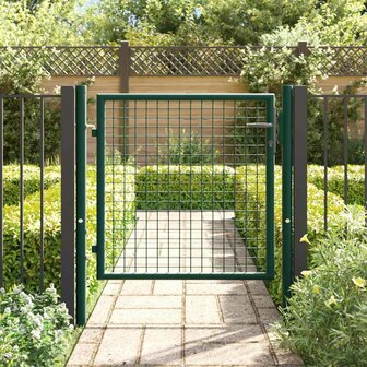 Poort 100x75 cm staal groen 3