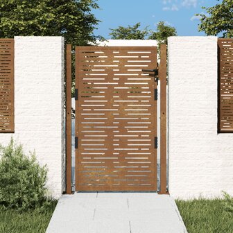 Poort vierkant 105x130 cm cortenstaal 1