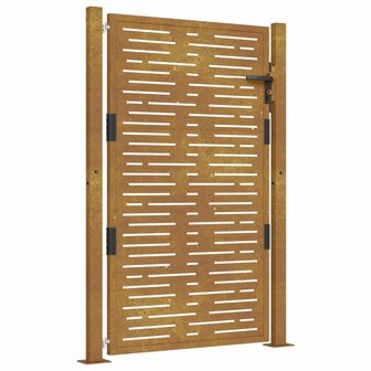 Poort vierkant 105x130 cm cortenstaal 2