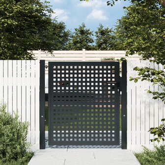 Poort 105x150 cm staal antracietkleurig 1