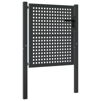 Poort 105x150 cm staal antracietkleurig 2