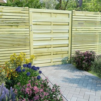 Poort 100x125 cm ge&iuml;mpregneerd grenenhout groen 1