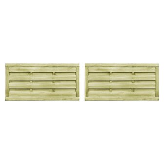 Poorten 2 st 150x75 cm ge&iuml;mpregneerd grenenhout groen 3