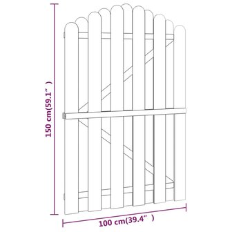Poort 100x150 cm ge&iuml;mpregneerd grenenhout 5