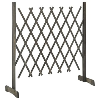 Tuinlatwerk 120x90 cm massief vurenhout grijs 2