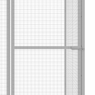 Kattenkooi 1,5x1,5x1,5 m gegalvaniseerd staal 4