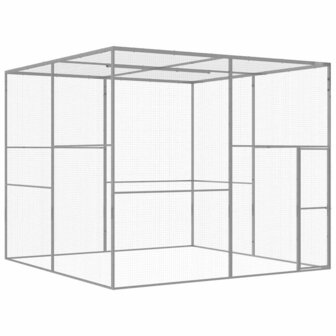 Kattenkooi 3x3x2,5 m gegalvaniseerd staal 1
