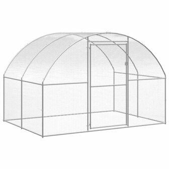 Kippenren 3x2x2 m gegalvaniseerd staal 1